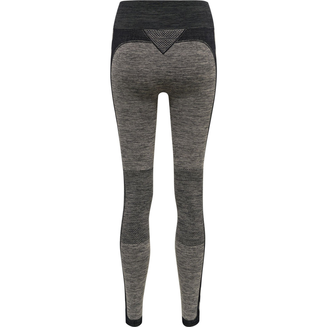 Hummel Hmlclea Seamless Mid Waist Tights - chateau gray/black melange