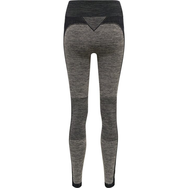 Hummel Hmlclea Seamless Mid Waist Tights - chateau gray/black melange