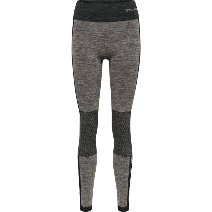 Hummel Hmlclea Seamless Mid Waist Tights - chateau gray/black melange