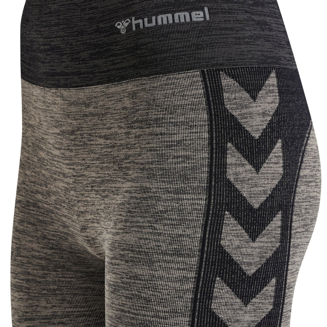 Hummel Hmlclea Seamless Mid Waist Tights - chateau gray/black melange