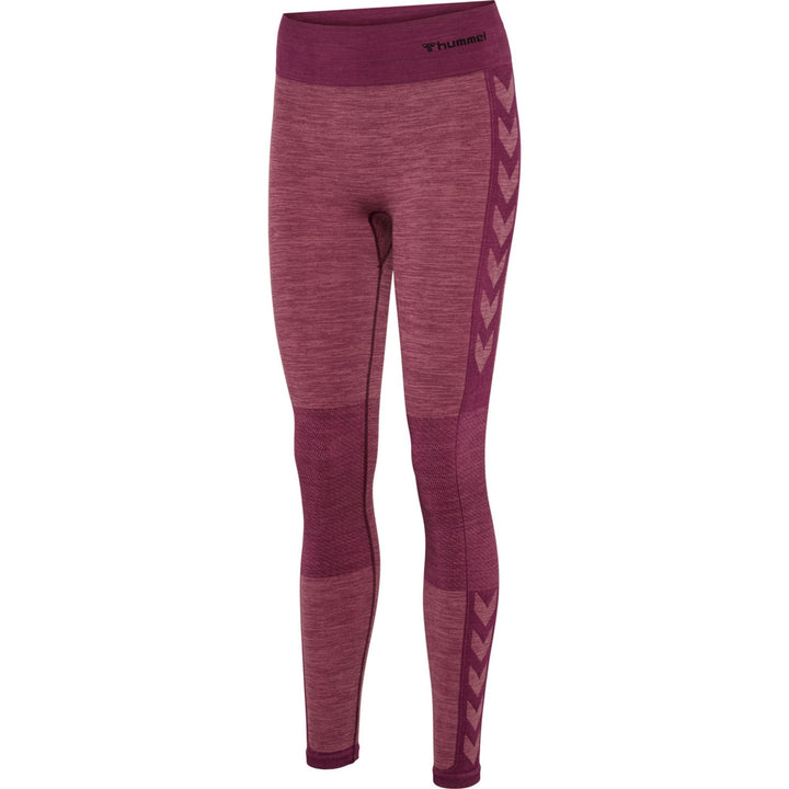 Hummel hmlCLEA SEAMLESS MID WAIST TIGHTS - grape wine/crushed berry mel