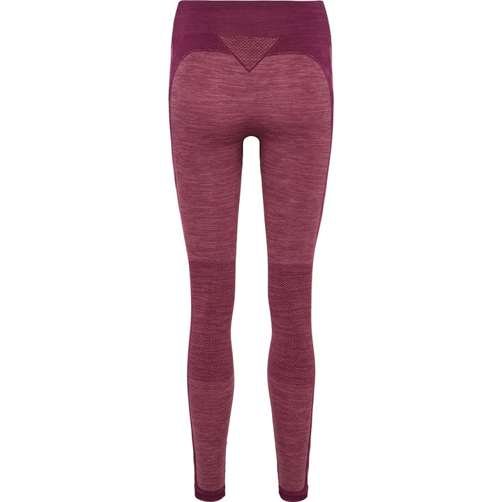 Hummel hmlCLEA SEAMLESS MID WAIST TIGHTS - grape wine/crushed berry mel