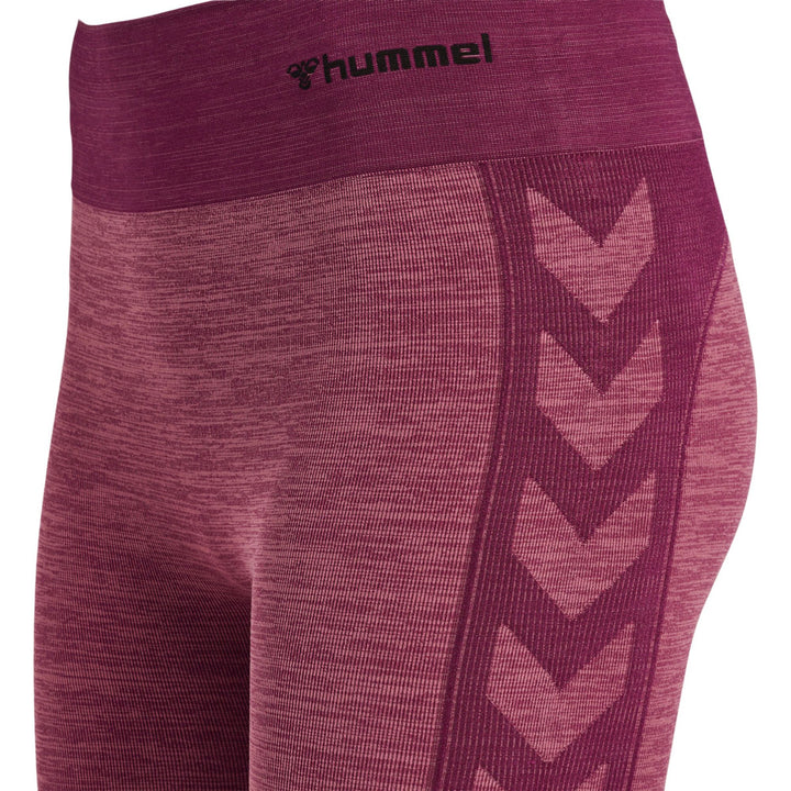 Hummel hmlCLEA SEAMLESS MID WAIST TIGHTS - grape wine/crushed berry mel