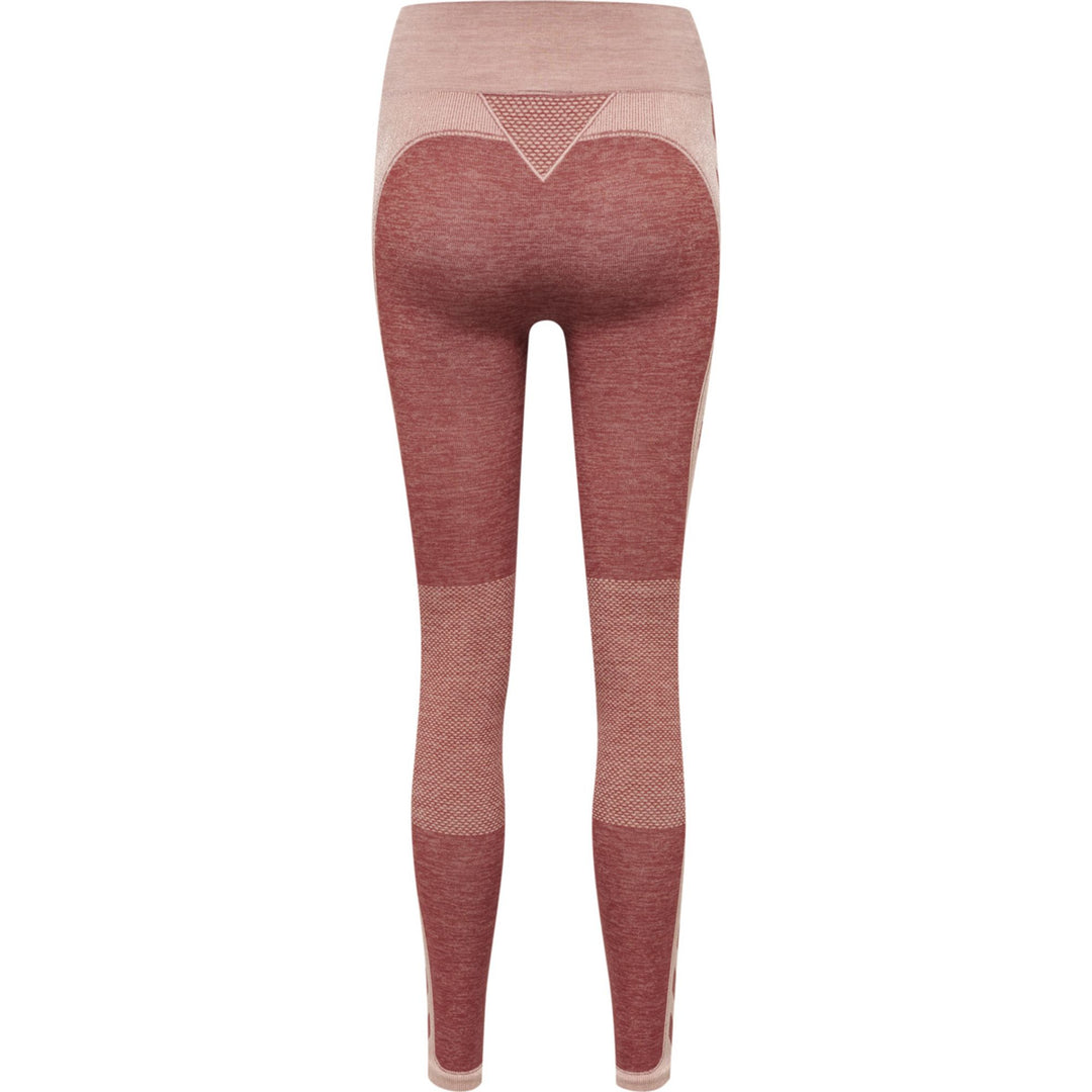 Hummel Hmlclea Seamless Mid Waist Tights - withered rose/rose tan melange