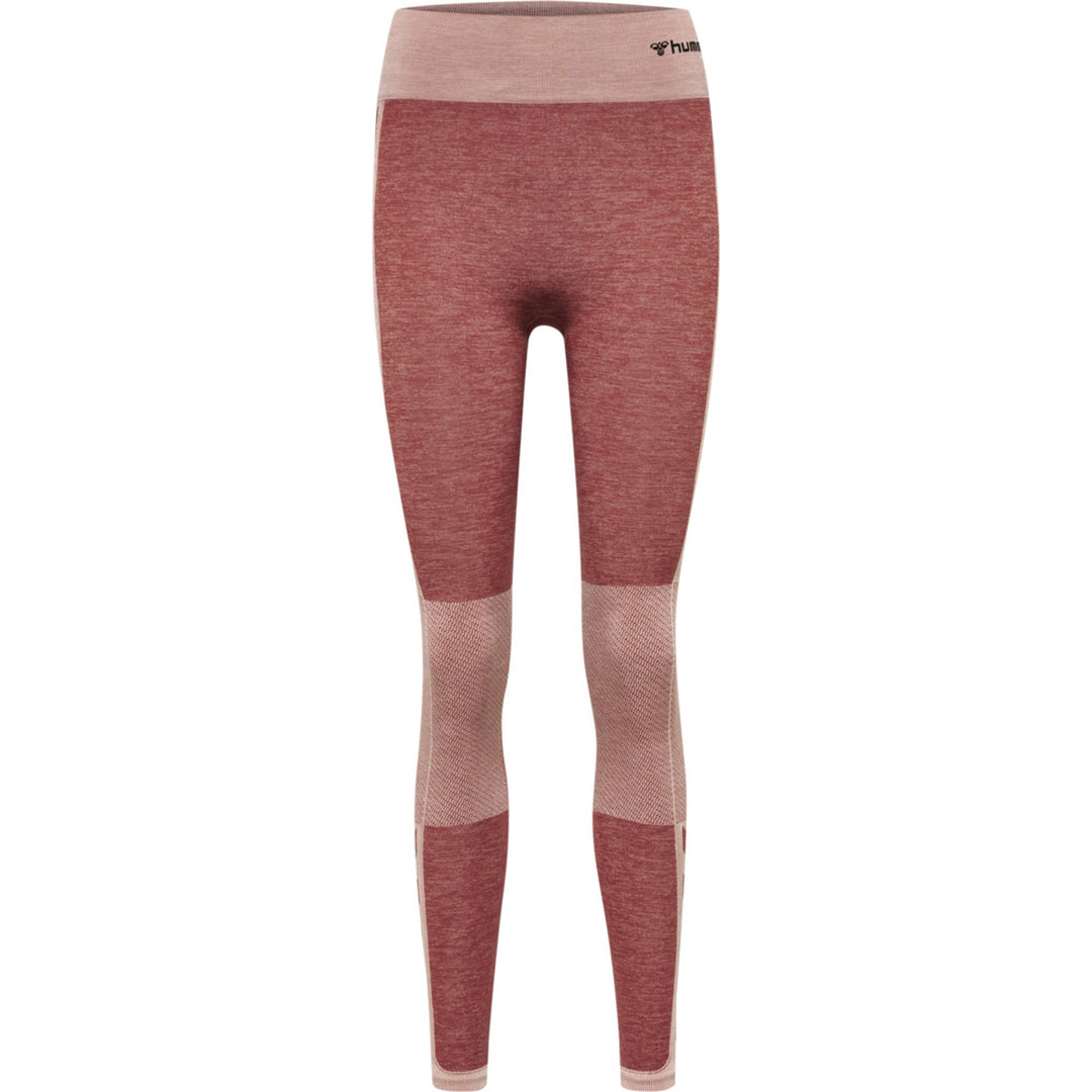 Hummel Hmlclea Seamless Mid Waist Tights - withered rose/rose tan melange