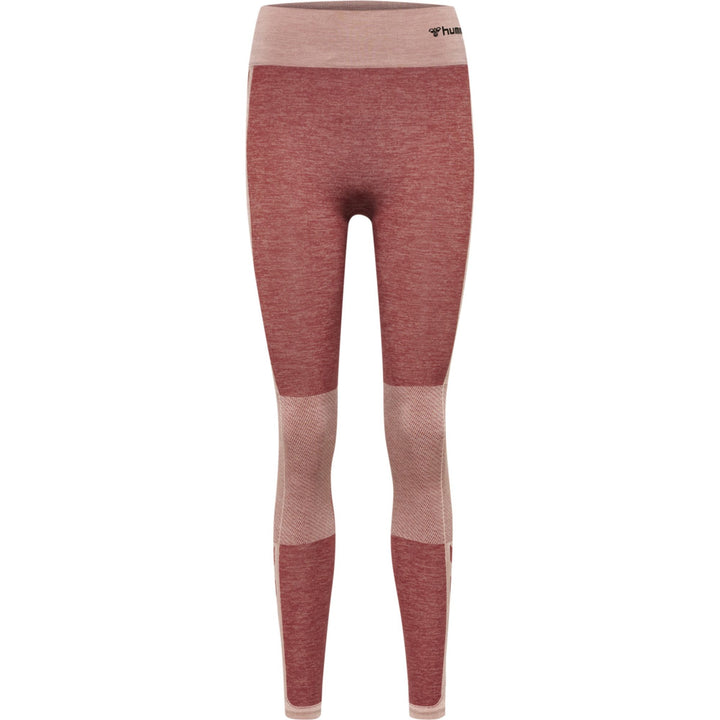 Hummel Hmlclea Seamless Mid Waist Tights - withered rose/rose tan melange