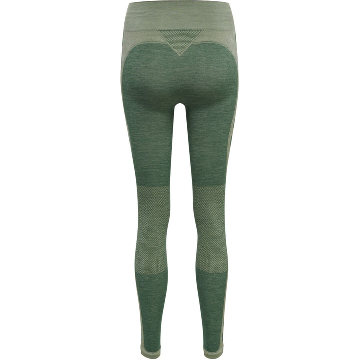 Hummel Hmlclea Seamless Mid Waist Tights - laurel wreath/lily pad melange