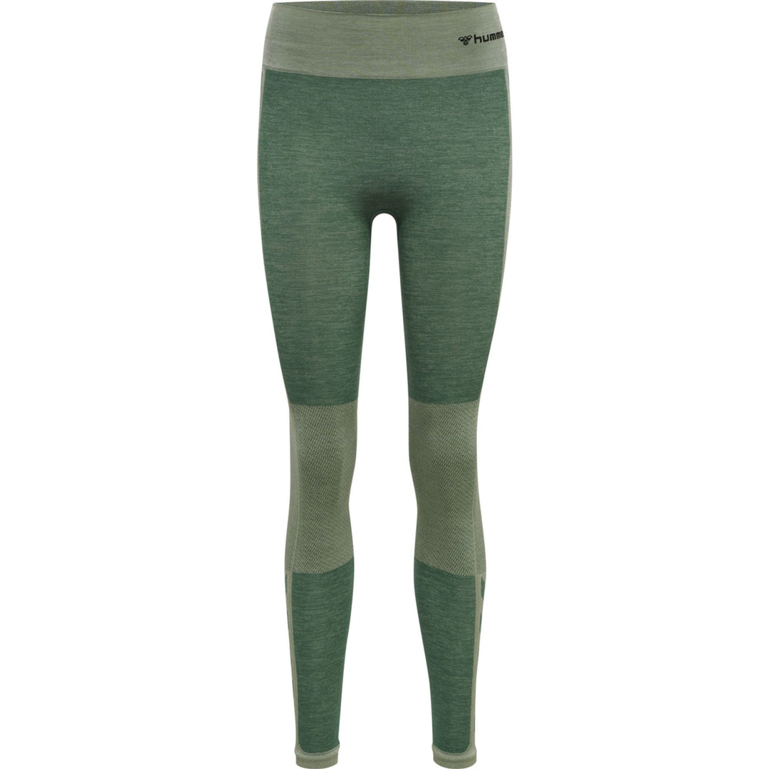 Hummel Hmlclea Seamless Mid Waist Tights - laurel wreath/lily pad melange