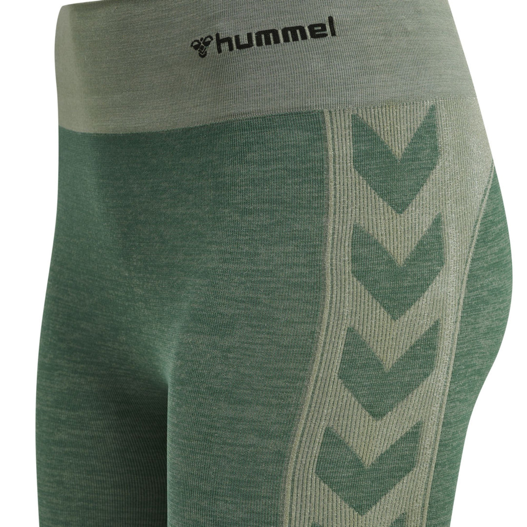 Hummel Hmlclea Seamless Mid Waist Tights - laurel wreath/lily pad melange