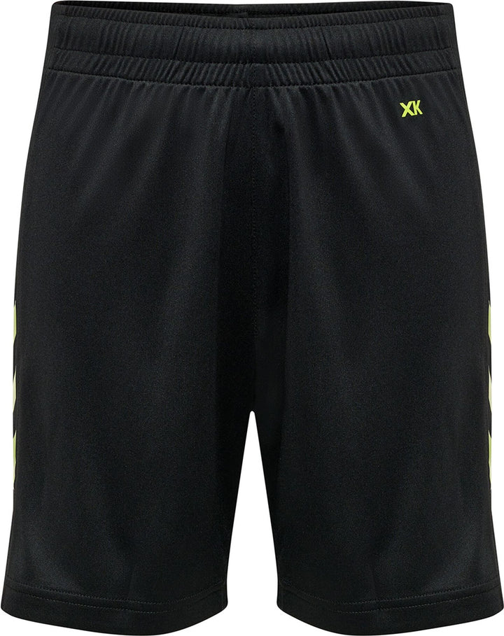 Hummel Hmlcore Xk Poly Shorts Kids - black/lime popsicle