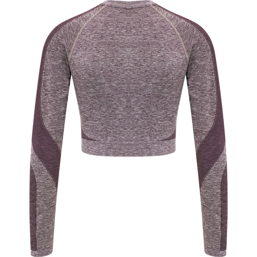 Hummel hmlKADY SEAMLESS T-SHIRT L/S - FUDGE MELANGE