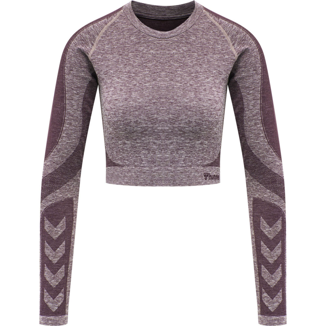 Hummel hmlKADY SEAMLESS T-SHIRT L/S - FUDGE MELANGE