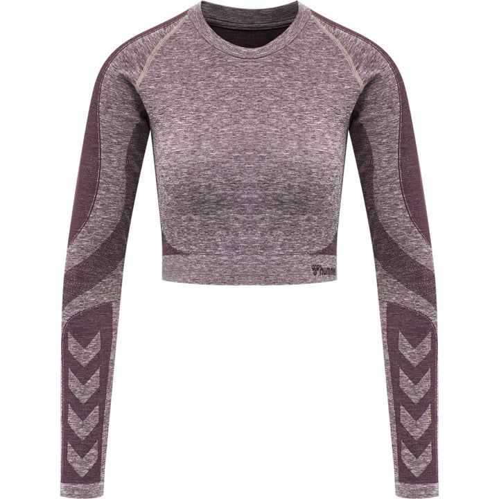 Hummel hmlKADY SEAMLESS T-SHIRT L/S - FUDGE MELANGE