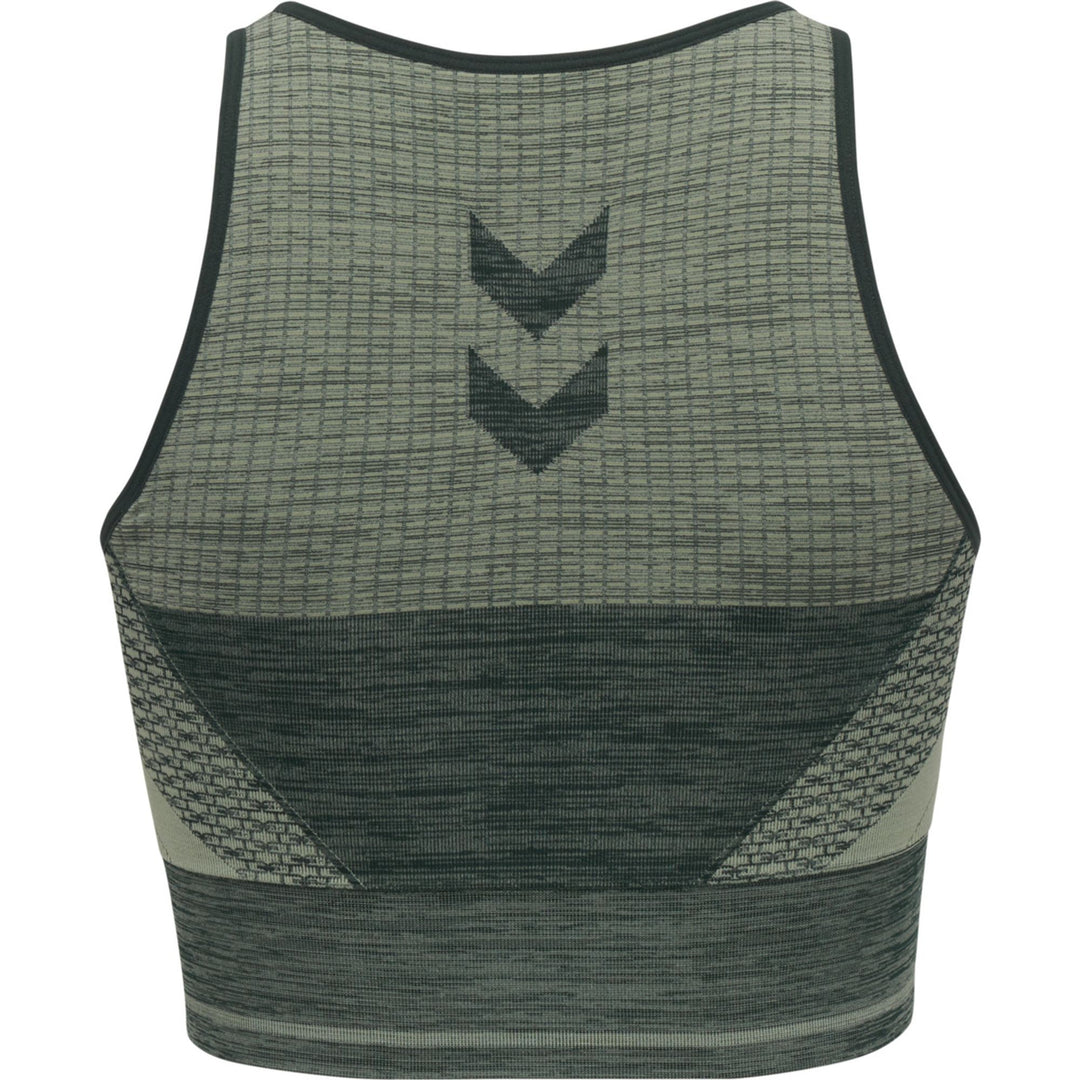 Hummel hmlVERA SEAMLESS SPORTS TOP - DARKEST SPRUCE/BASIL MELANGE