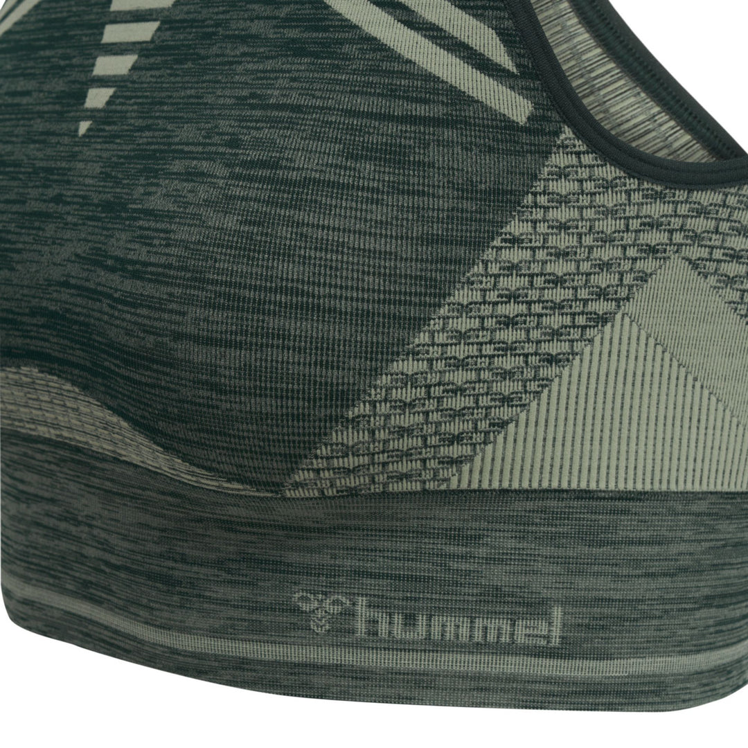 Hummel hmlVERA SEAMLESS SPORTS TOP - DARKEST SPRUCE/BASIL MELANGE