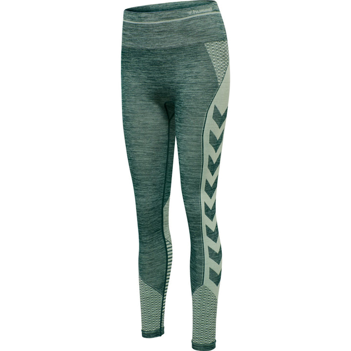 Hummel hmlVERA SEAMLESS HIGH WAIST TIGHTS - DARKEST SPRUCE/BASIL MELANGE