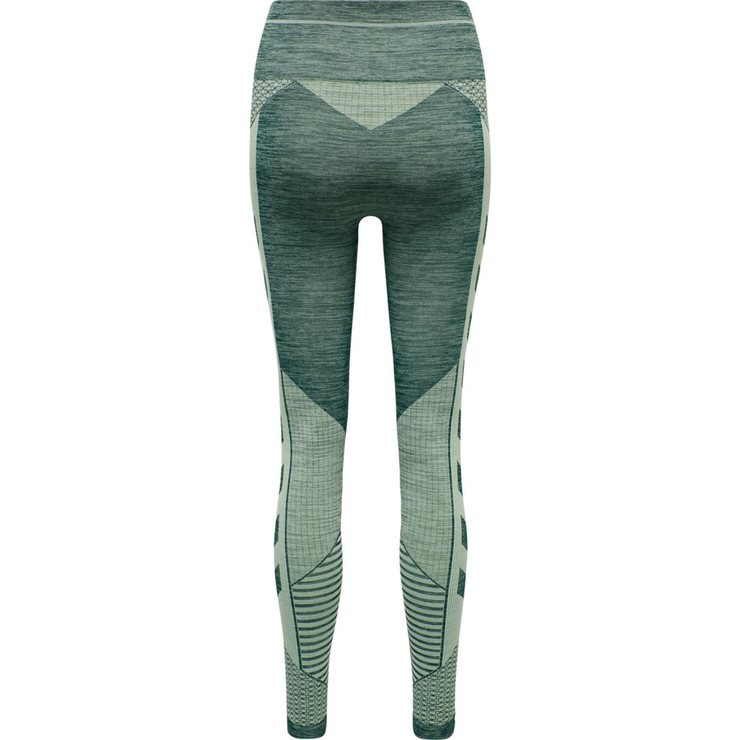 Hummel hmlVERA SEAMLESS HIGH WAIST TIGHTS - DARKEST SPRUCE/BASIL MELANGE