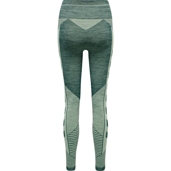 Hummel hmlVERA SEAMLESS HIGH WAIST TIGHTS - DARKEST SPRUCE/BASIL MELANGE