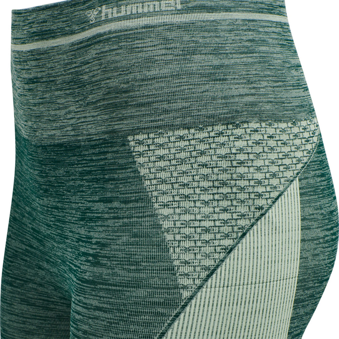 Hummel hmlVERA SEAMLESS HIGH WAIST TIGHTS - DARKEST SPRUCE/BASIL MELANGE