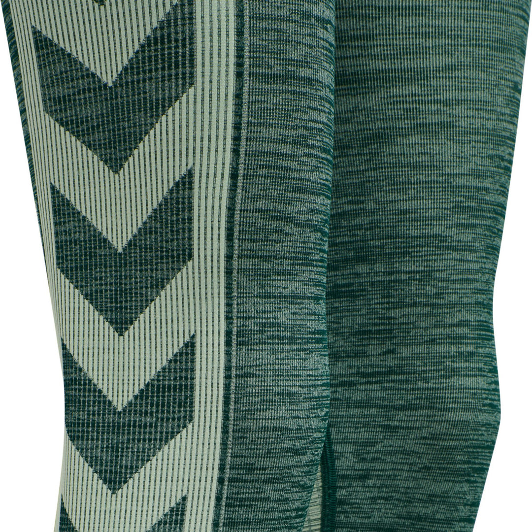 Hummel hmlVERA SEAMLESS HIGH WAIST TIGHTS - DARKEST SPRUCE/BASIL MELANGE
