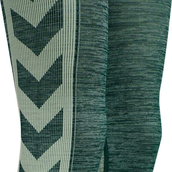 Hummel hmlVERA SEAMLESS HIGH WAIST TIGHTS - DARKEST SPRUCE/BASIL MELANGE