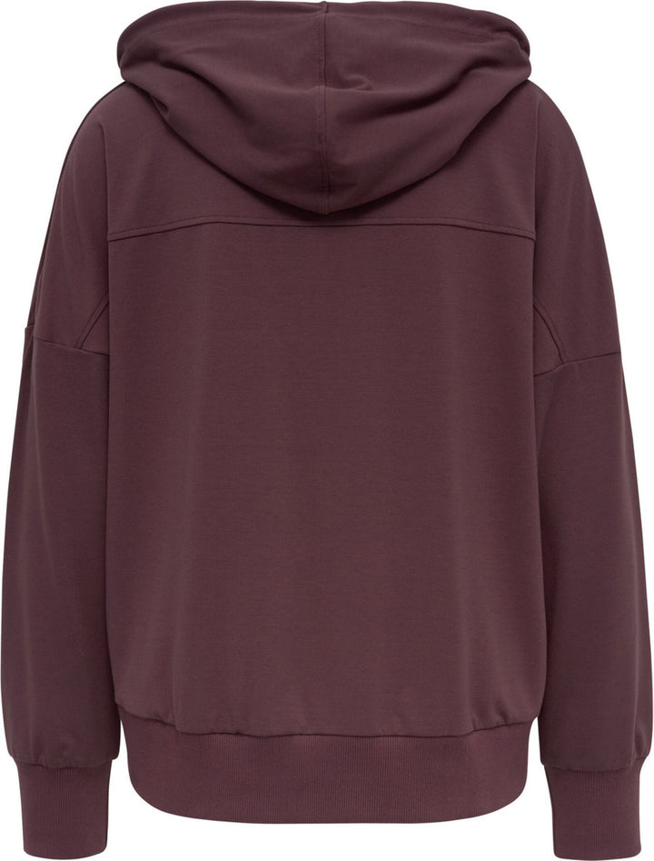 Hummel hmlLUISE LOOSE ZIP HOODIE - FUDGE