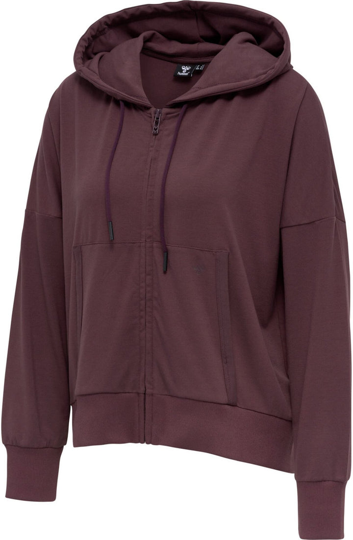 Hummel hmlLUISE LOOSE ZIP HOODIE - FUDGE