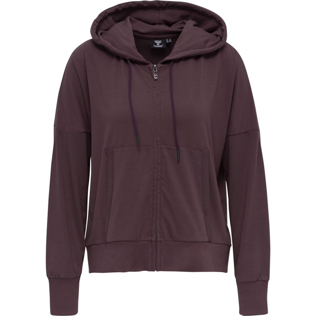 Hummel hmlLUISE LOOSE ZIP HOODIE - FUDGE