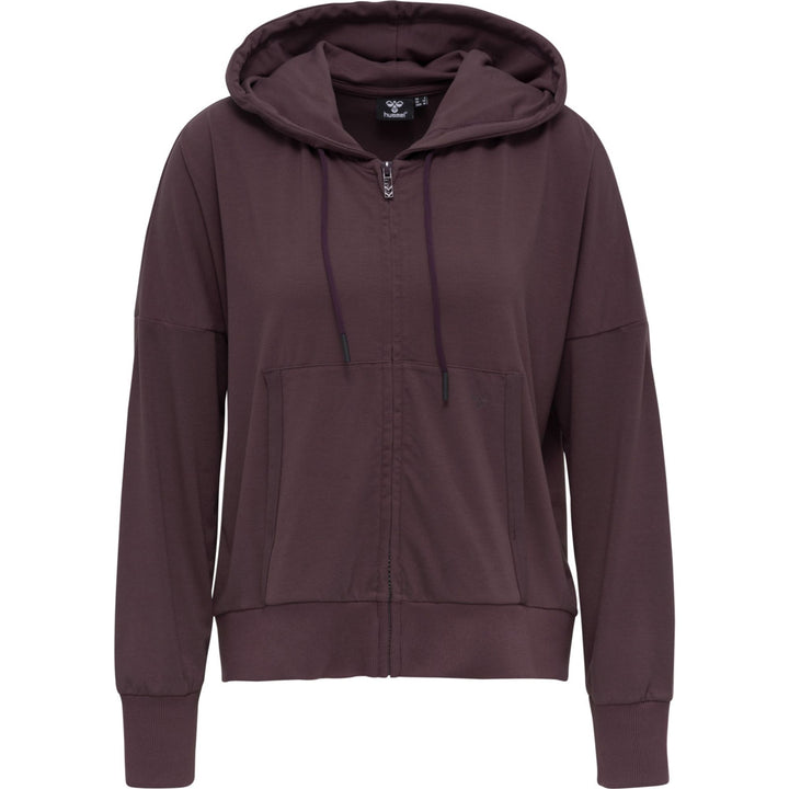 Hummel hmlLUISE LOOSE ZIP HOODIE - FUDGE