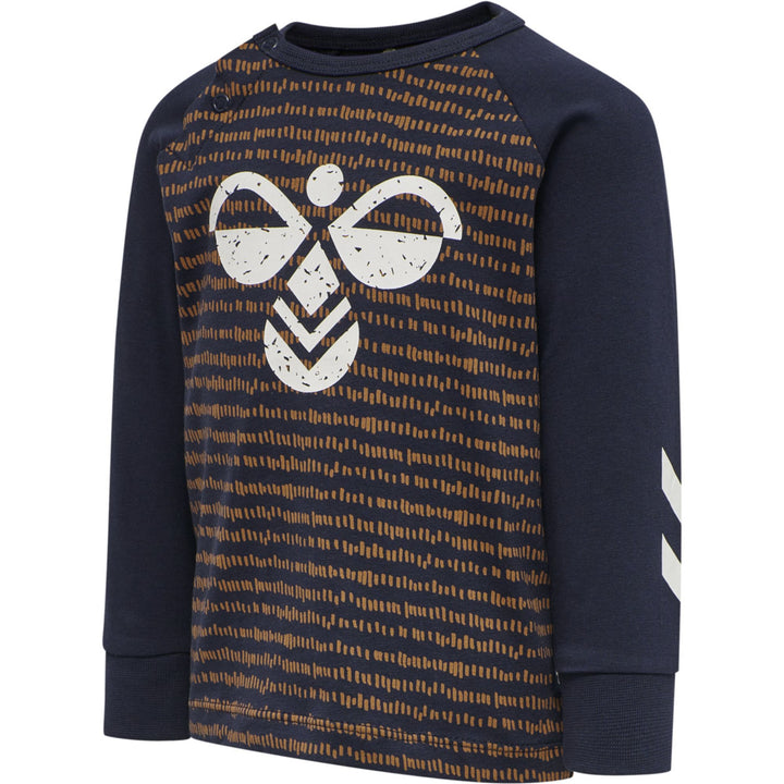 Hummel hmlBUSTER T-SHIRT L/S - black iris