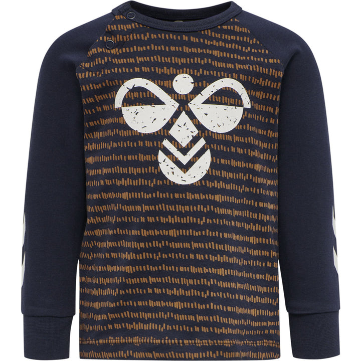 Hummel hmlBUSTER T-SHIRT L/S - black iris