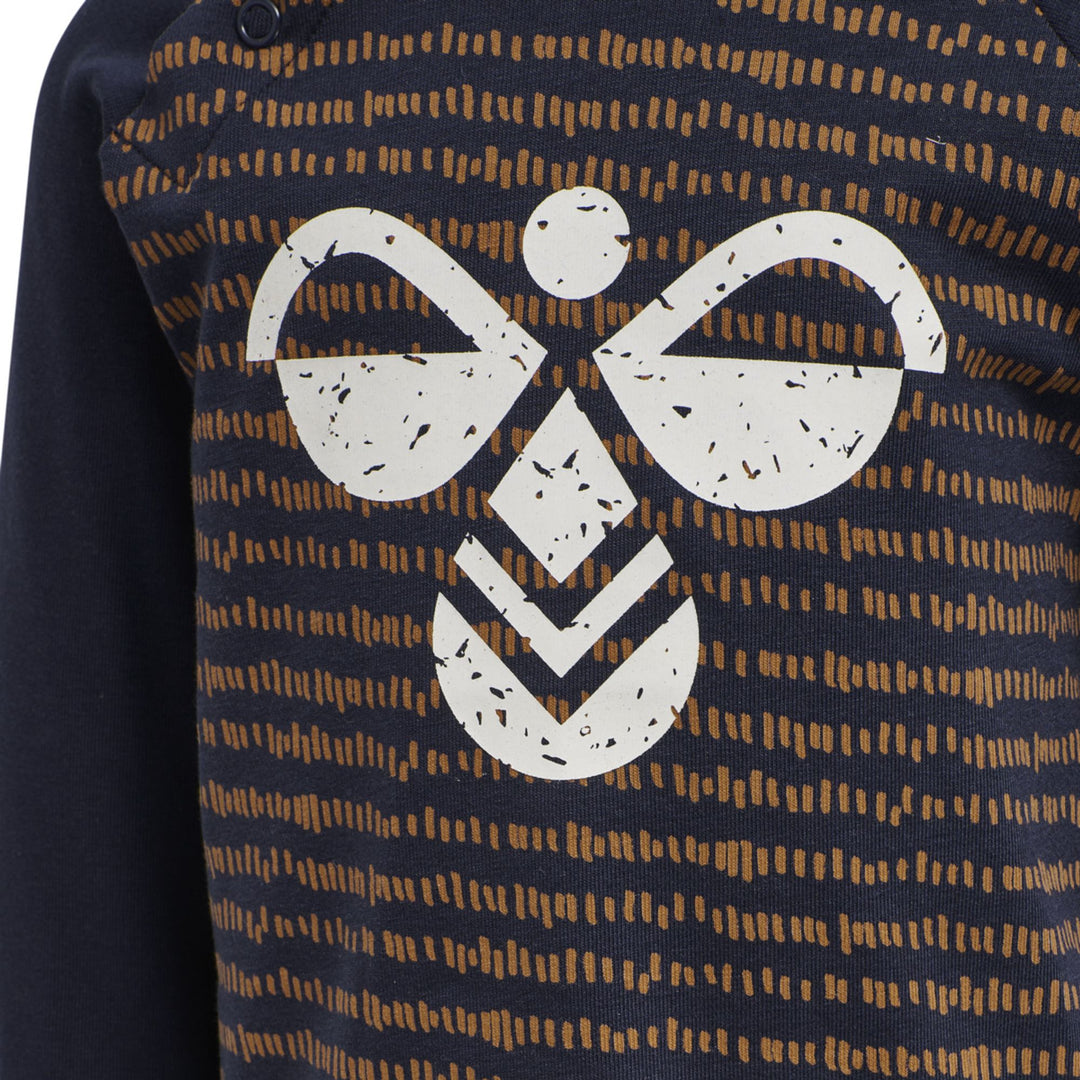 Hummel hmlBUSTER T-SHIRT L/S - black iris