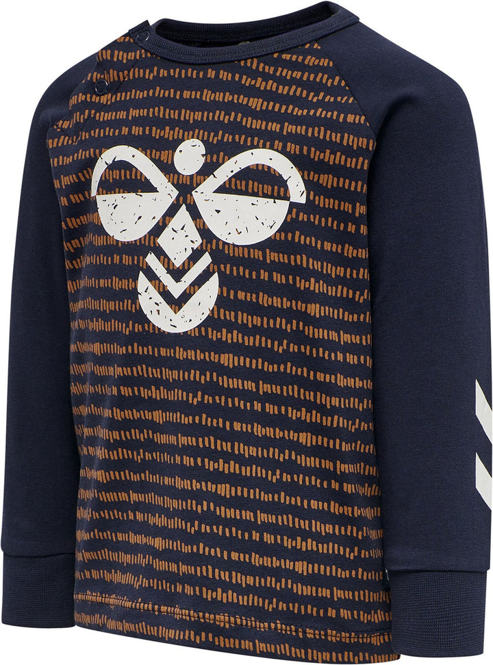 Hummel hmlBUSTER T-SHIRT L/S - black iris