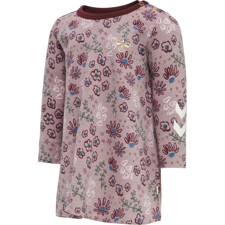 Hummel hmlCRAYON DRESS L/S - WOODROSE