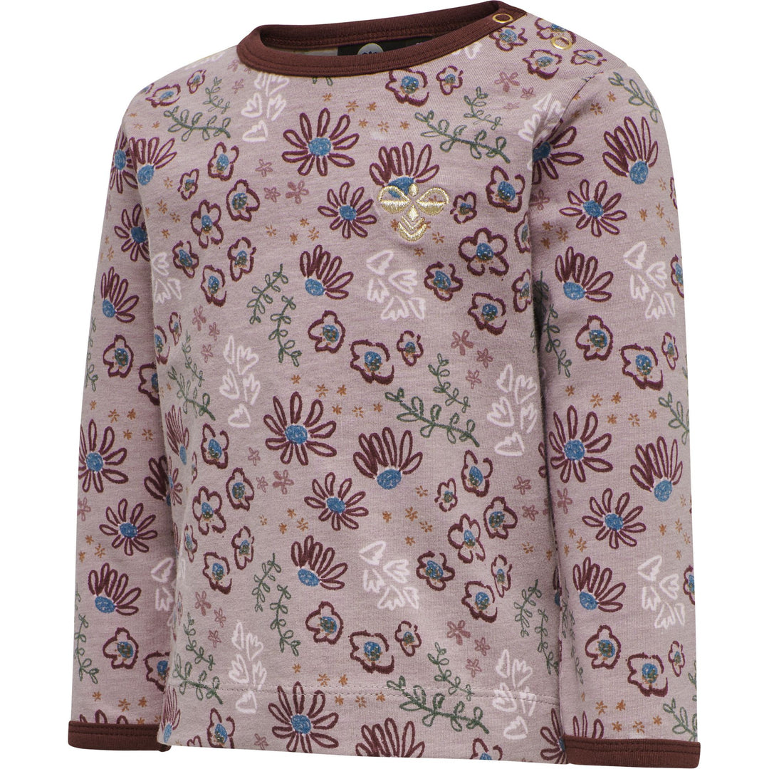 Hummel hmlCRAYON T-SHIRT L/S - WOODROSE