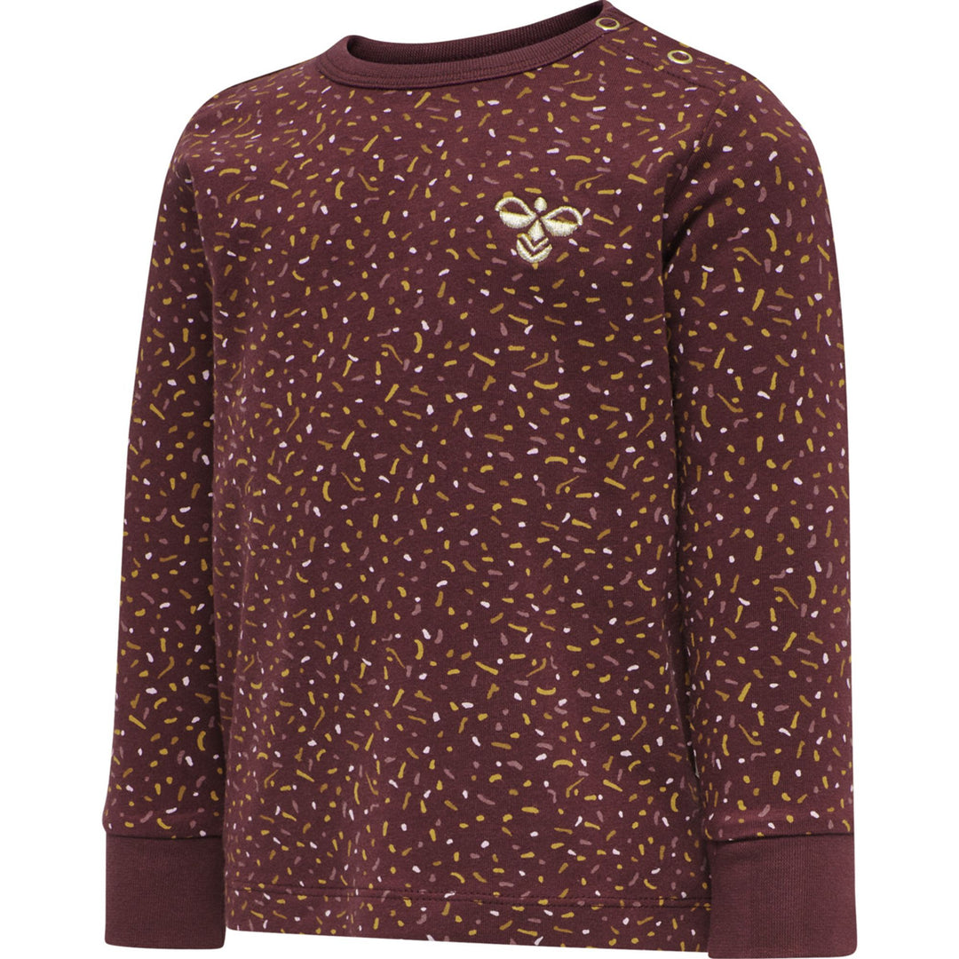 Hummel hmlSPRINKLE T-SHIRT L/S - CHOCOLATE TRUFFLE