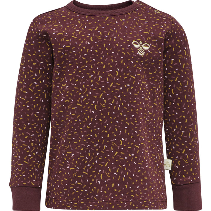 Hummel hmlSPRINKLE T-SHIRT L/S - CHOCOLATE TRUFFLE