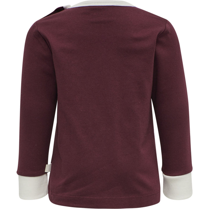 Hummel hmlMAUILINO T-SHIRT L/S - CHOCOLATE TRUFFLE