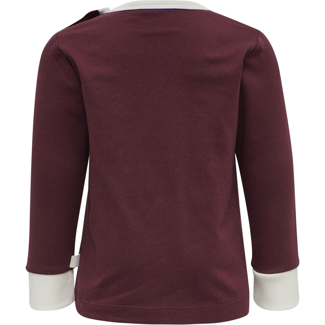Hummel hmlMAUILINO T-SHIRT L/S - CHOCOLATE TRUFFLE