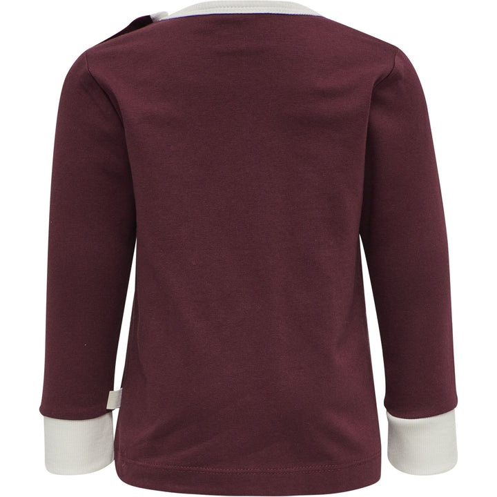 Hummel hmlMAUILINO T-SHIRT L/S - CHOCOLATE TRUFFLE