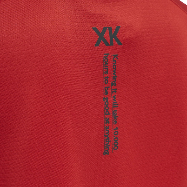 Hummel hmlACTION POLY ZIP HOODIE WOMAN - flame scarlet/ebony