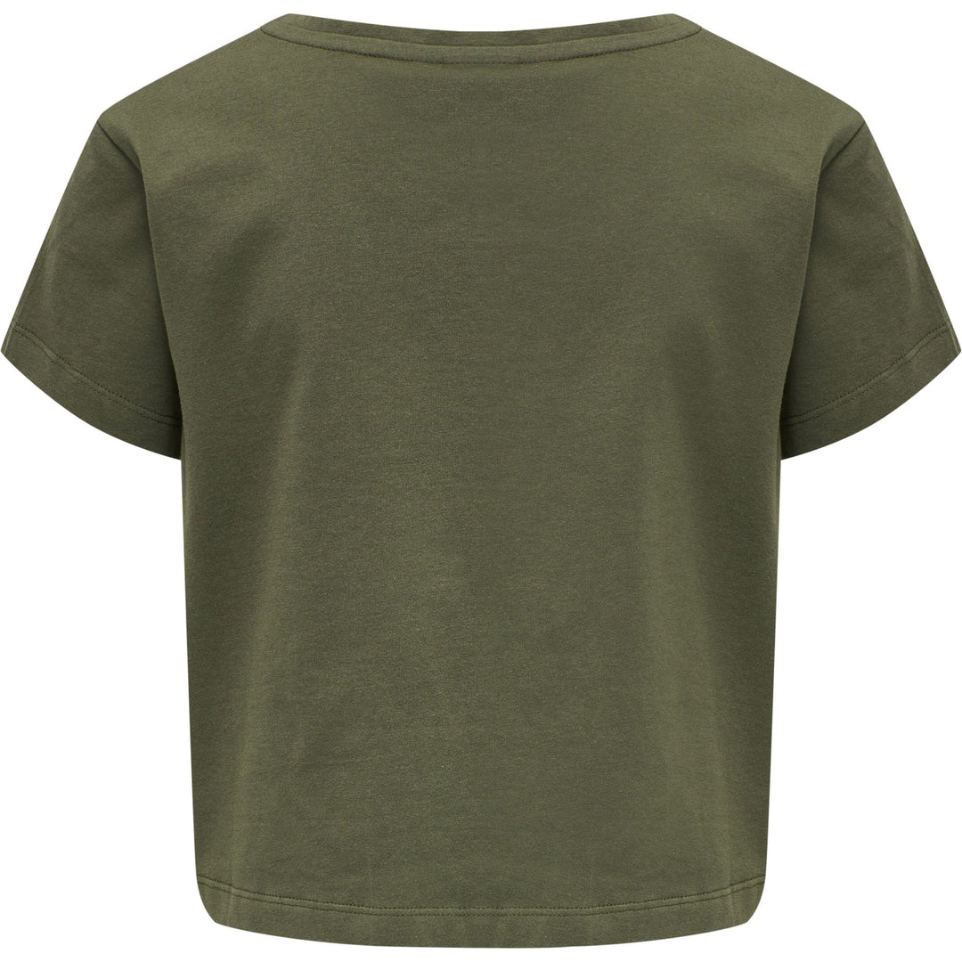 Hummel hmlLEGACY WOMAN CROPPED T-SHIRT - BEETLE
