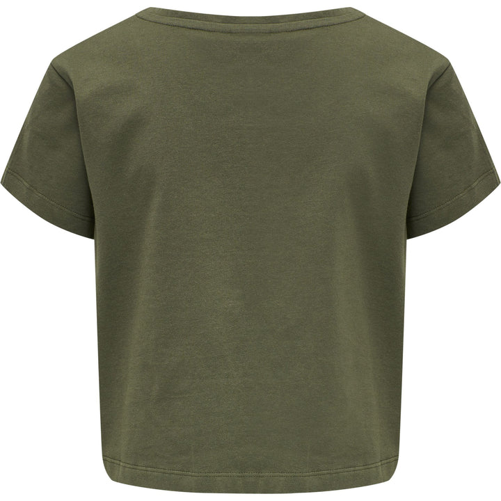 Hummel hmlLEGACY WOMAN CROPPED T-SHIRT - BEETLE