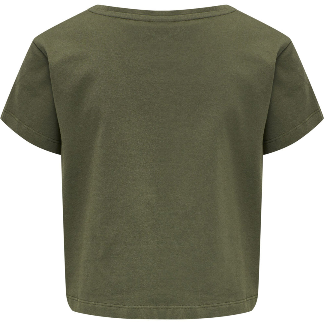 Hummel hmlLEGACY WOMAN CROPPED T-SHIRT - BEETLE