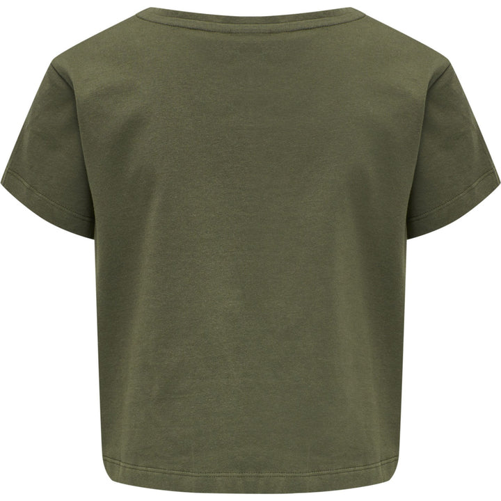 Hummel hmlLEGACY WOMAN CROPPED T-SHIRT - BEETLE