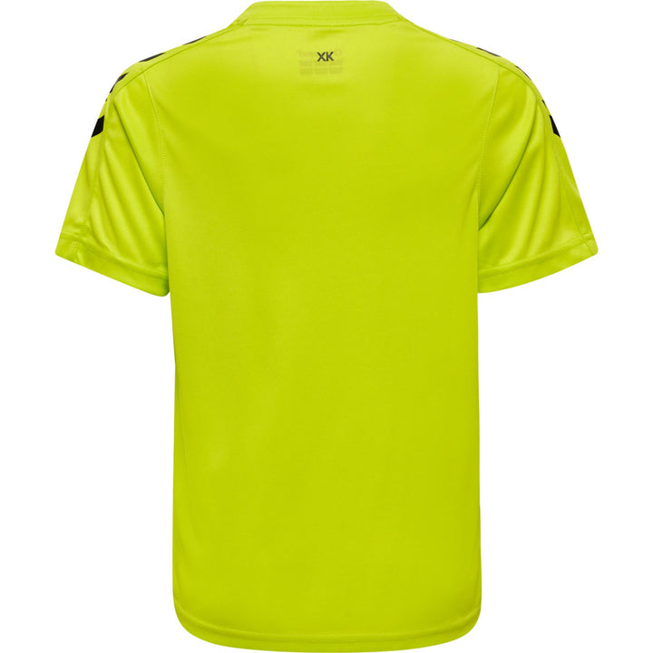 Hummel Hmlcore Xk Striped Jersey Kids S/S - lime popsicle/black