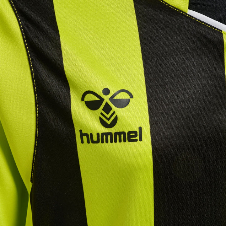 Hummel Hmlcore Xk Striped Jersey Kids S/S - lime popsicle/black