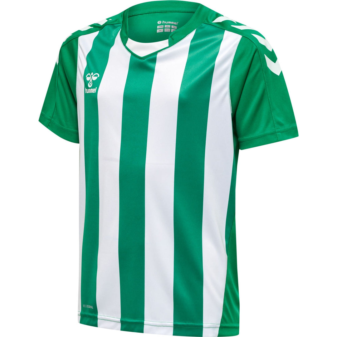 Hummel Hmlcore Xk Striped Jersey Kids S/S - jelly bean/white