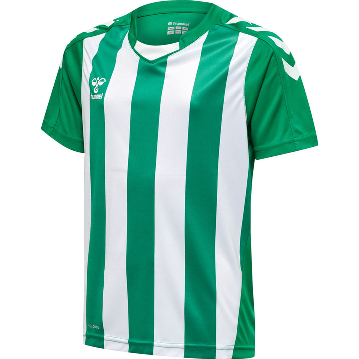 Hummel Hmlcore Xk Striped Jersey Kids S/S - jelly bean/white