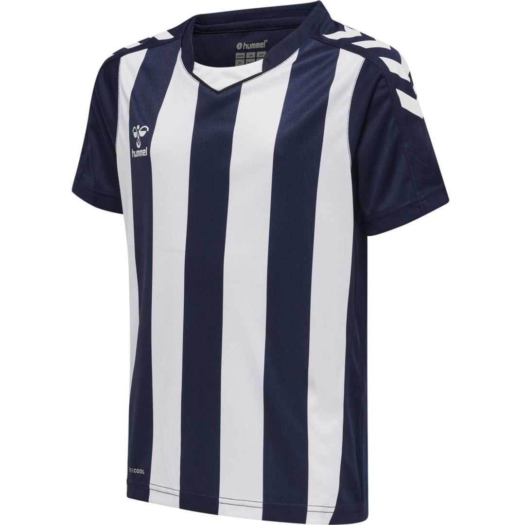 Hummel Hmlcore Xk Striped Jersey Kids S/S - marine/white